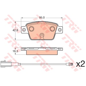 TRW COTEC Bremsbelagsatz, Scheibenbremse GDB2054