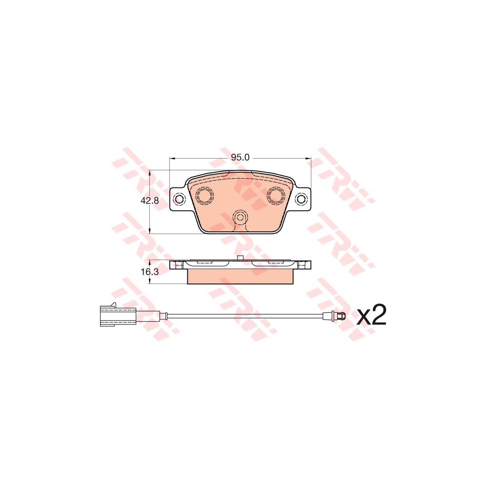 TRW COTEC Bremsbelagsatz, Scheibenbremse GDB2054