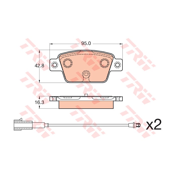TRW COTEC Bremsbelagsatz, Scheibenbremse GDB2054