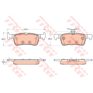 TRW COTEC Bremsbelagsatz, Scheibenbremse GDB2055