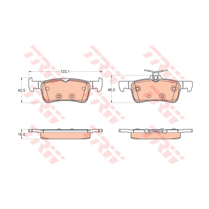 TRW COTEC Bremsbelagsatz, Scheibenbremse GDB2055