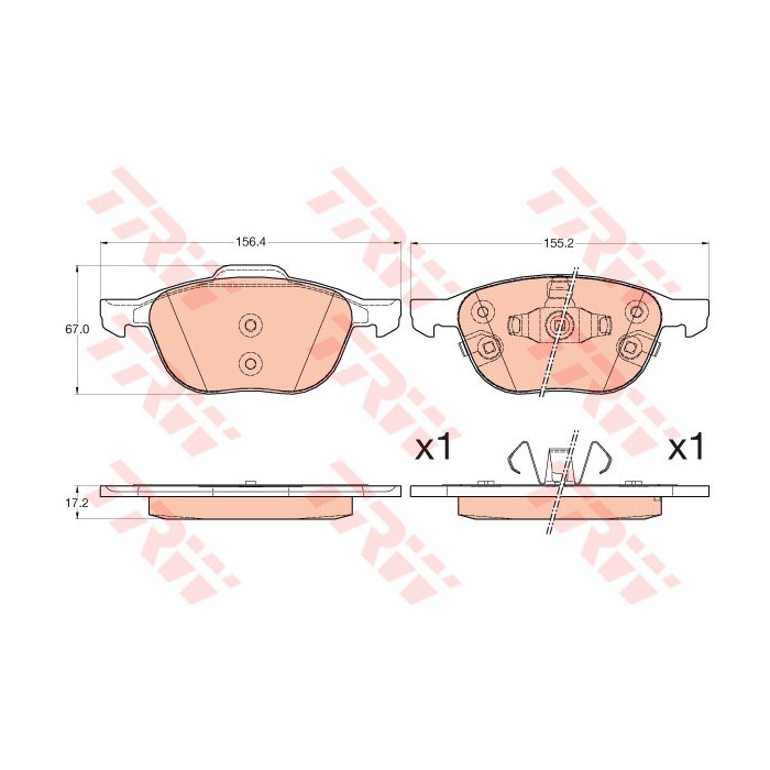 TRW Bremsbelagsatz, Scheibenbremse GDB2059