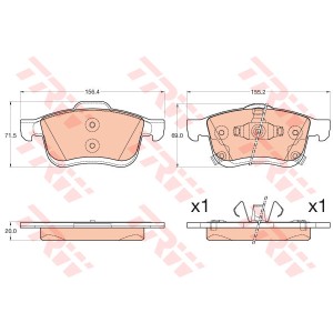 TRW Bremsbelagsatz, Scheibenbremse GDB2060