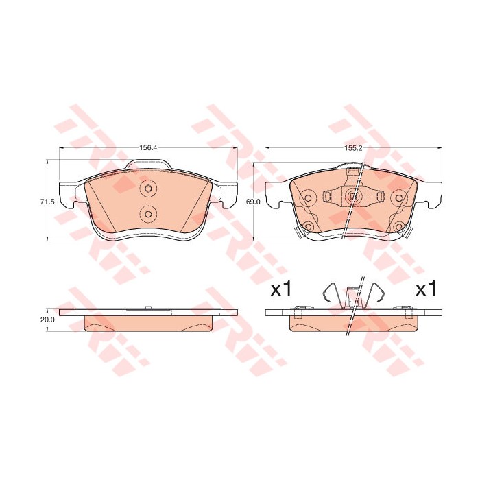 TRW Bremsbelagsatz, Scheibenbremse GDB2060