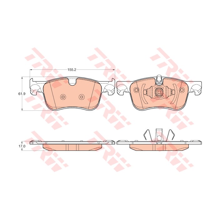 TRW Bremsbelagsatz, Scheibenbremse GDB2062