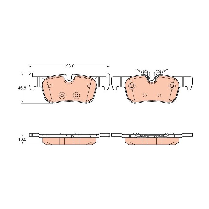 TRW Bremsbelagsatz, Scheibenbremse GDB2063