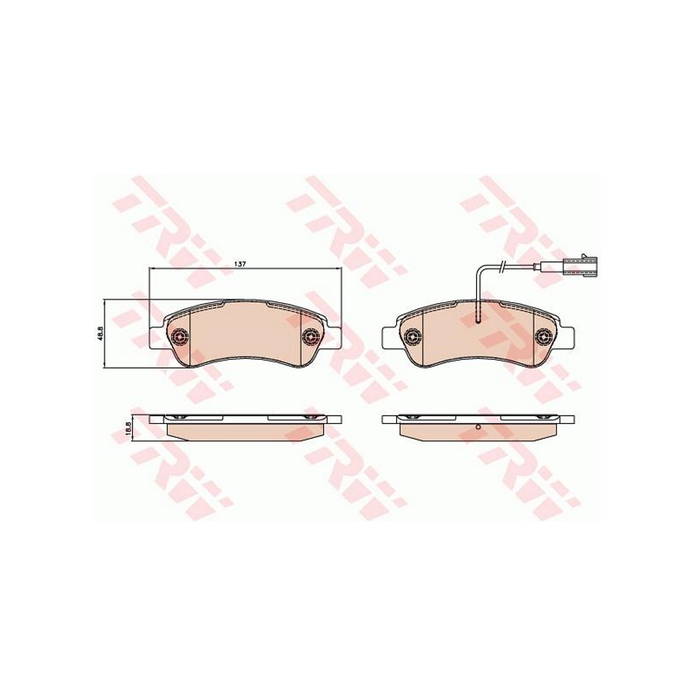 TRW Bremsbelagsatz, Scheibenbremse GDB2068