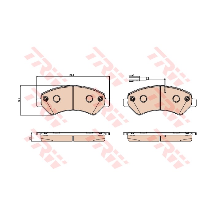 TRW Bremsbelagsatz, Scheibenbremse GDB2069
