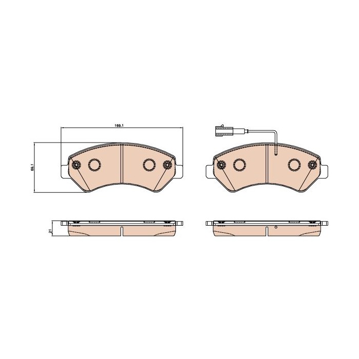 TRW Bremsbelagsatz, Scheibenbremse GDB2069