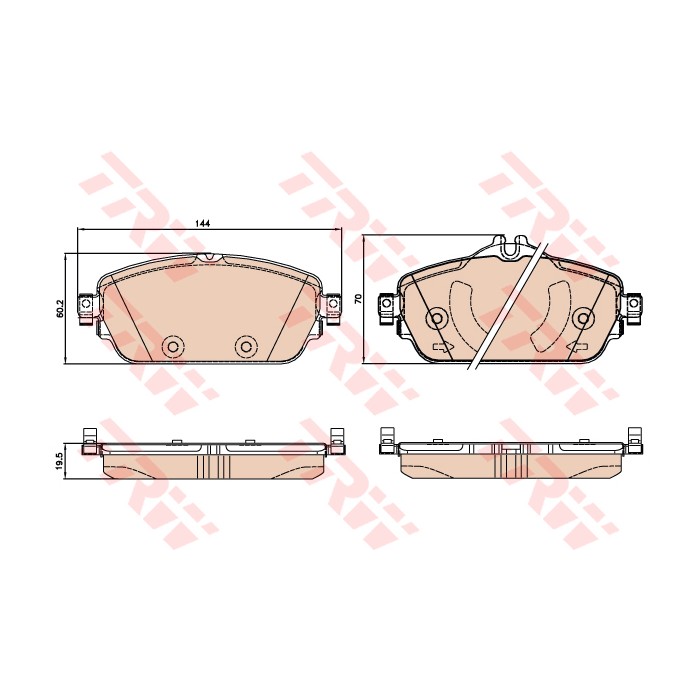 TRW Bremsbelagsatz, Scheibenbremse GDB2070