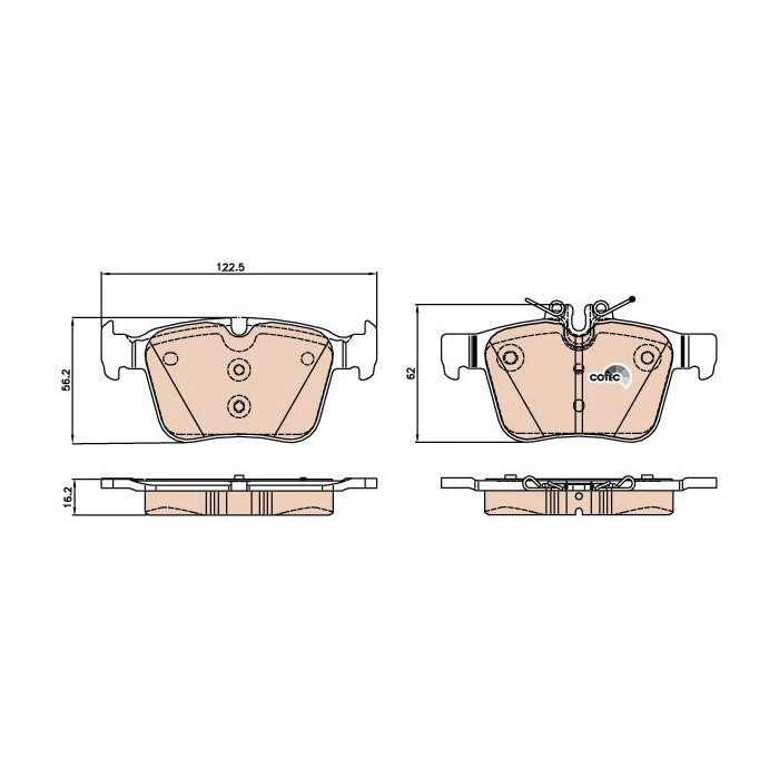 TRW COTEC Bremsbelagsatz, Scheibenbremse GDB2071