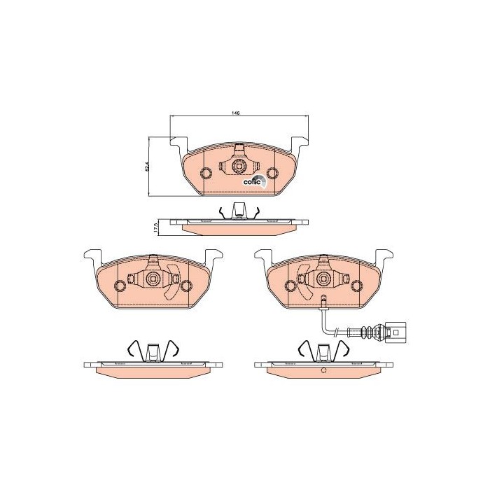 TRW COTEC Bremsbelagsatz, Scheibenbremse GDB2080