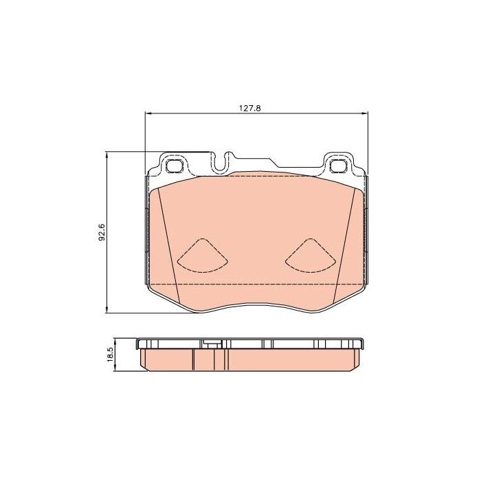 TRW Bremsbelagsatz, Scheibenbremse GDB2081