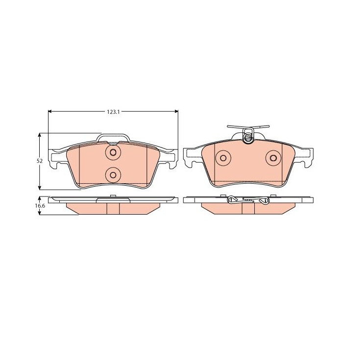 TRW COTEC Bremsbelagsatz, Scheibenbremse GDB2086
