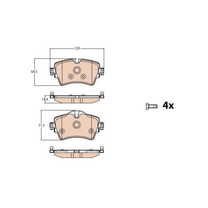 TRW Bremsbelagsatz, Scheibenbremse GDB2087