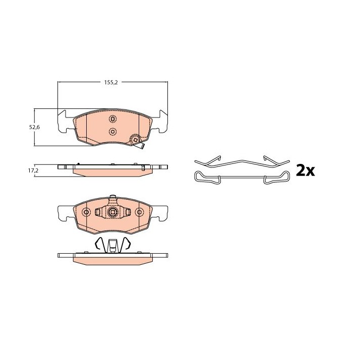 TRW Bremsbelagsatz, Scheibenbremse GDB2099