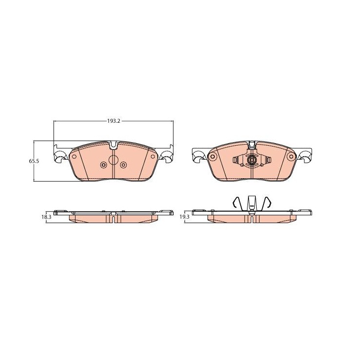 TRW Bremsbelagsatz, Scheibenbremse GDB2100