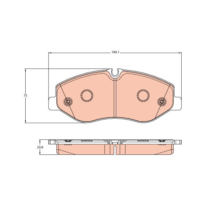 TRW Bremsbelagsatz, Scheibenbremse GDB2103