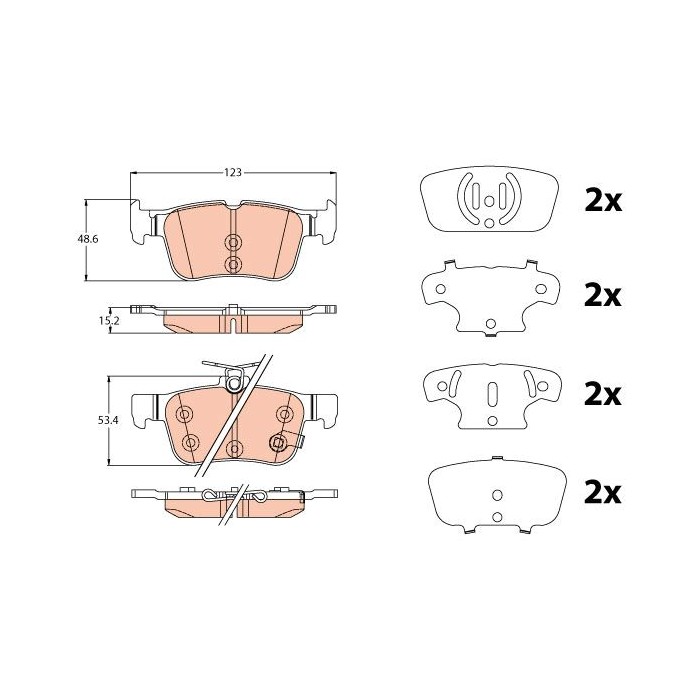 TRW Bremsbelagsatz, Scheibenbremse GDB2115