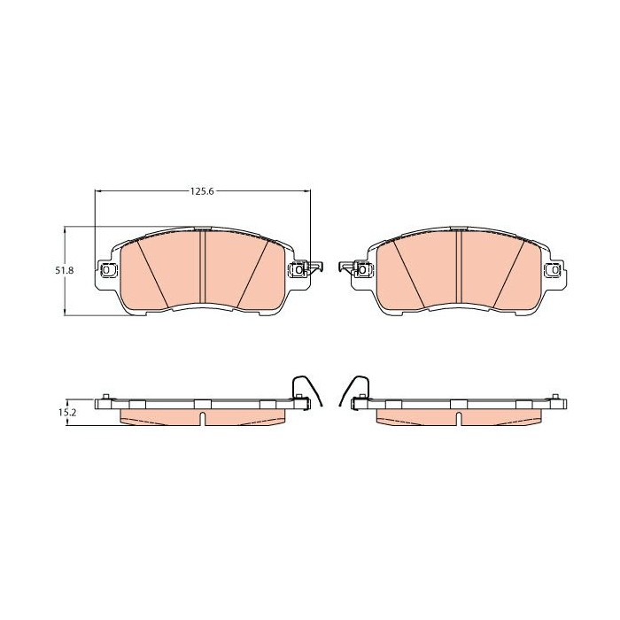 TRW Bremsbelagsatz, Scheibenbremse GDB2122