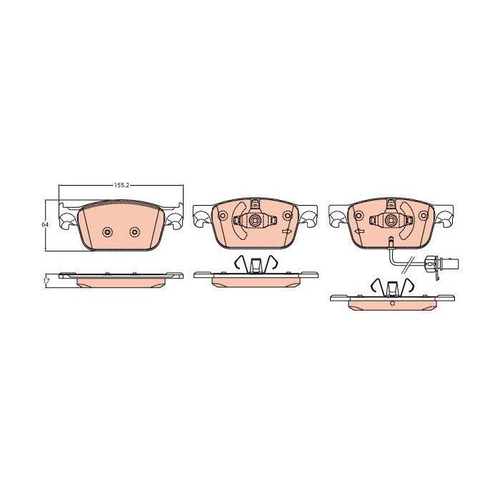 TRW Bremsbelagsatz, Scheibenbremse GDB2127