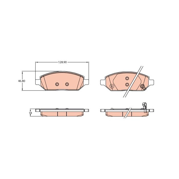 TRW Bremsbelagsatz, Scheibenbremse GDB2135
