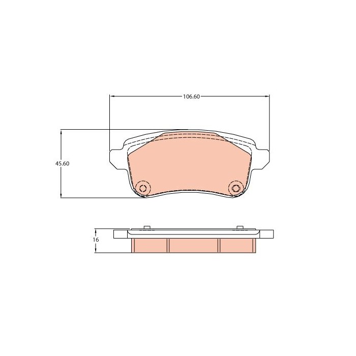 TRW Bremsbelagsatz, Scheibenbremse GDB2136