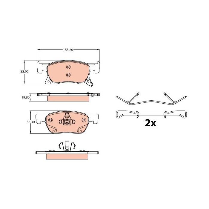 TRW Bremsbelagsatz, Scheibenbremse GDB2138