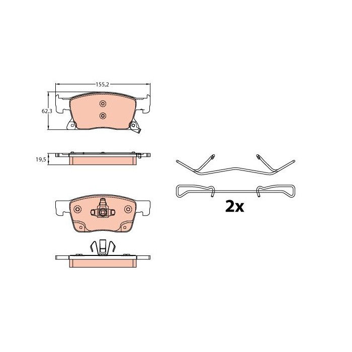 TRW Bremsbelagsatz, Scheibenbremse GDB2139