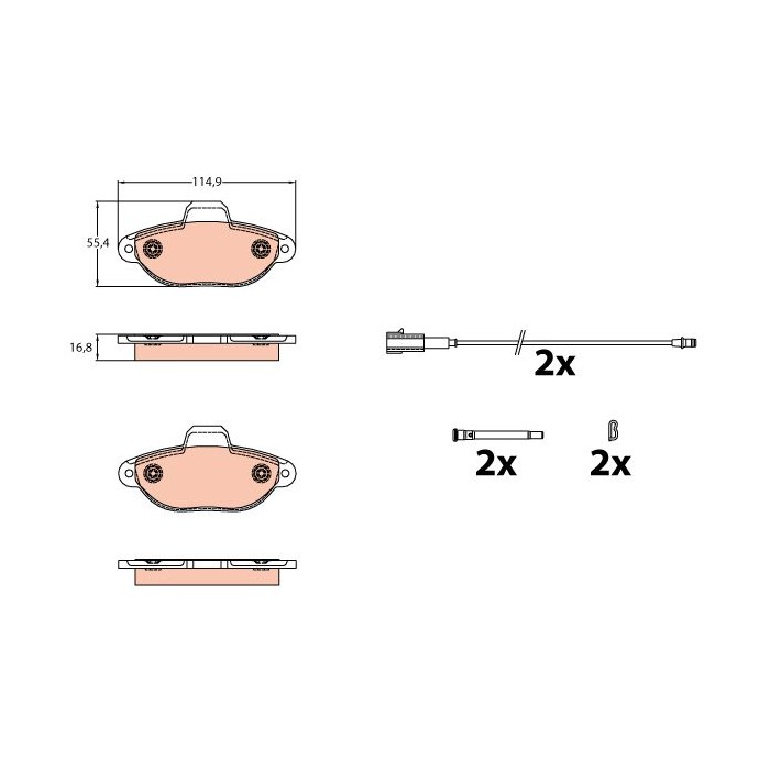 TRW Bremsbelagsatz, Scheibenbremse GDB2141