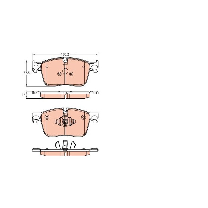 TRW Bremsbelagsatz, Scheibenbremse GDB2145