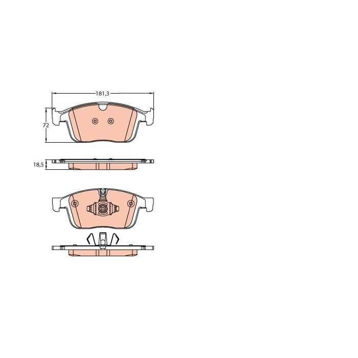 TRW Bremsbelagsatz, Scheibenbremse GDB2146