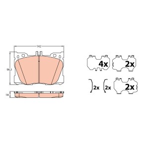 TRW Bremsbelagsatz, Scheibenbremse GDB2150
