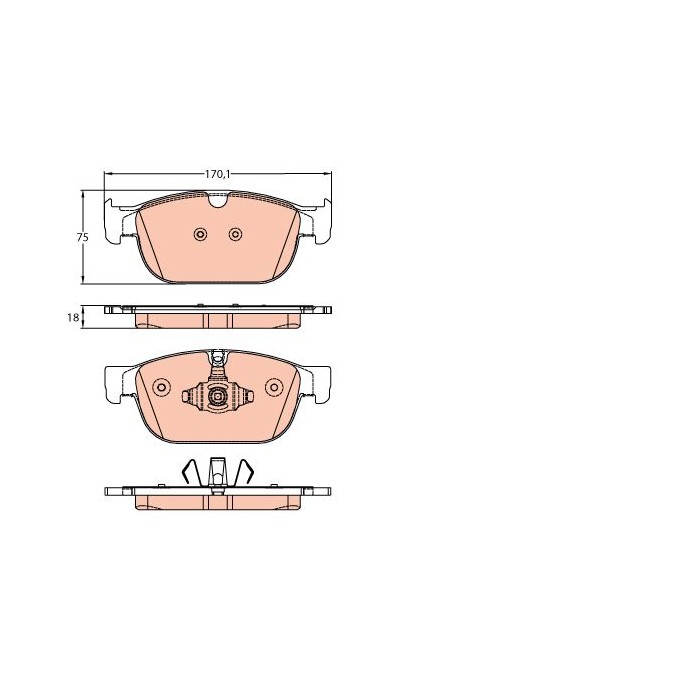 TRW Bremsbelagsatz, Scheibenbremse GDB2153
