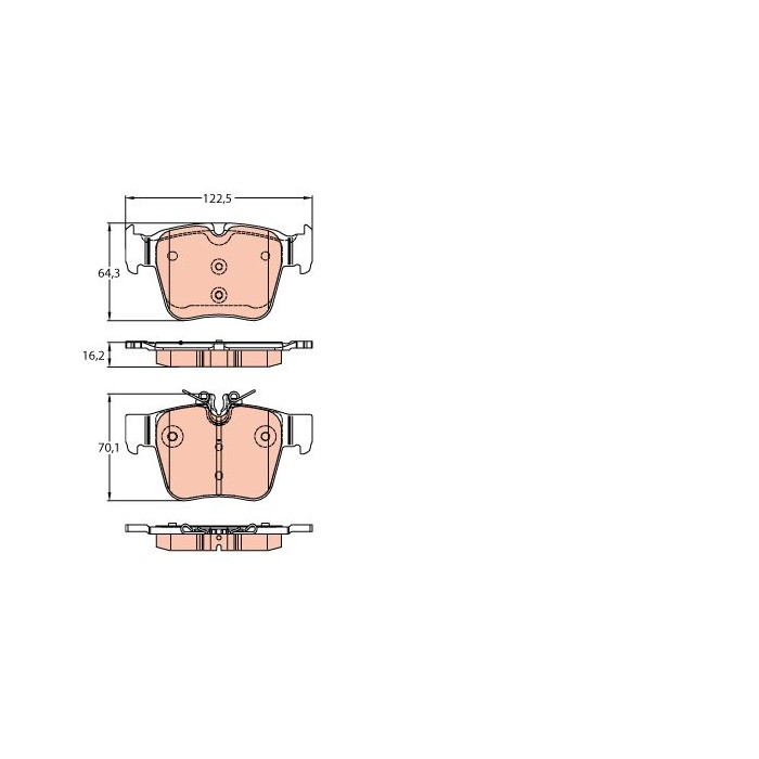 TRW Bremsbelagsatz, Scheibenbremse GDB2154