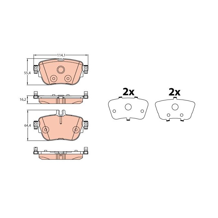 TRW Bremsbelagsatz, Scheibenbremse GDB2155