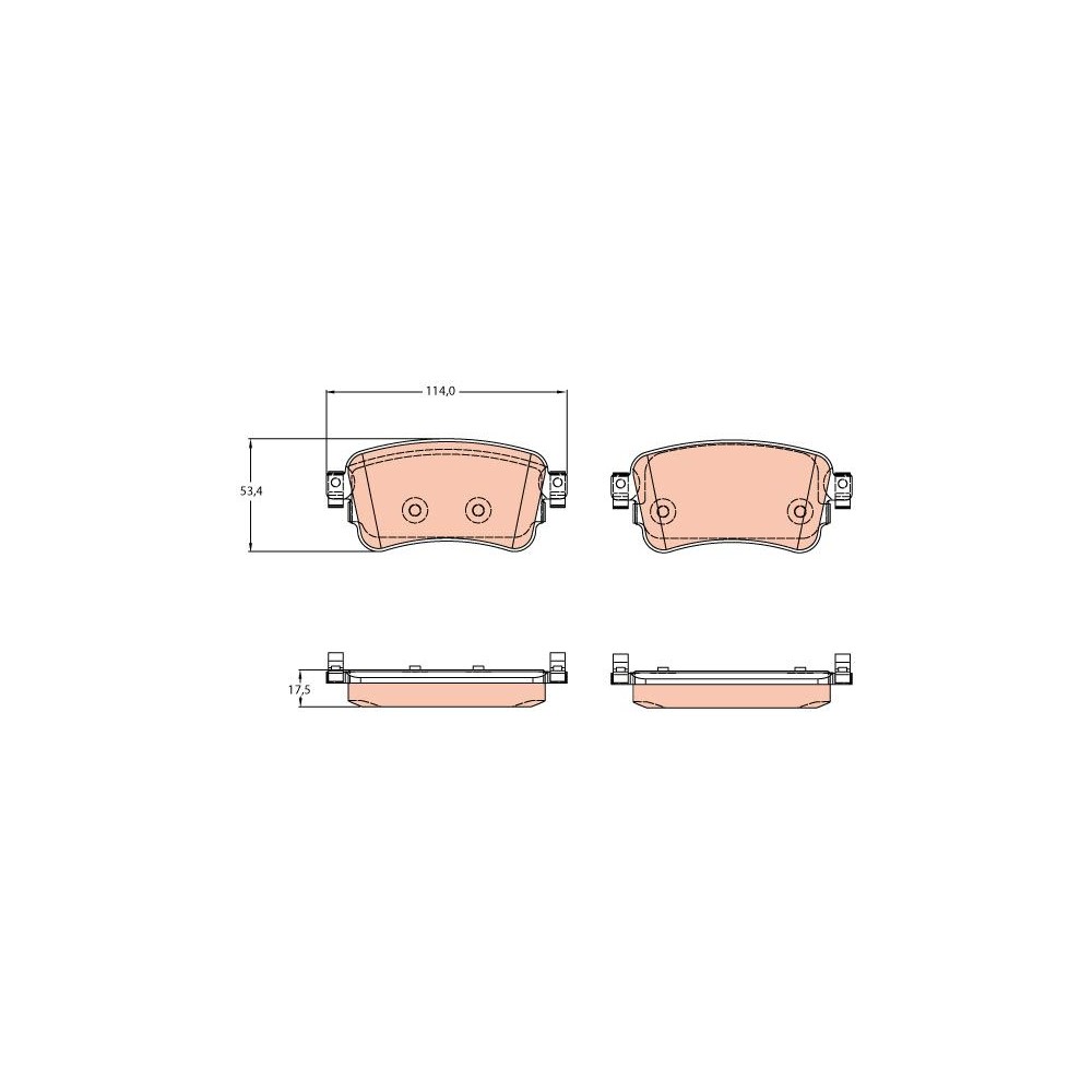 TRW Bremsbelagsatz, Scheibenbremse GDB2166