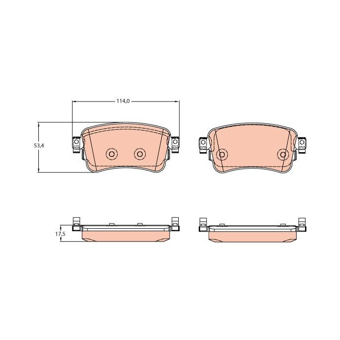 TRW Bremsbelagsatz, Scheibenbremse GDB2166