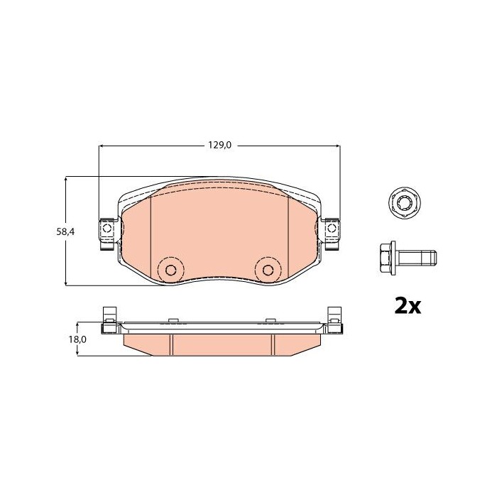 TRW Bremsbelagsatz, Scheibenbremse GDB2175