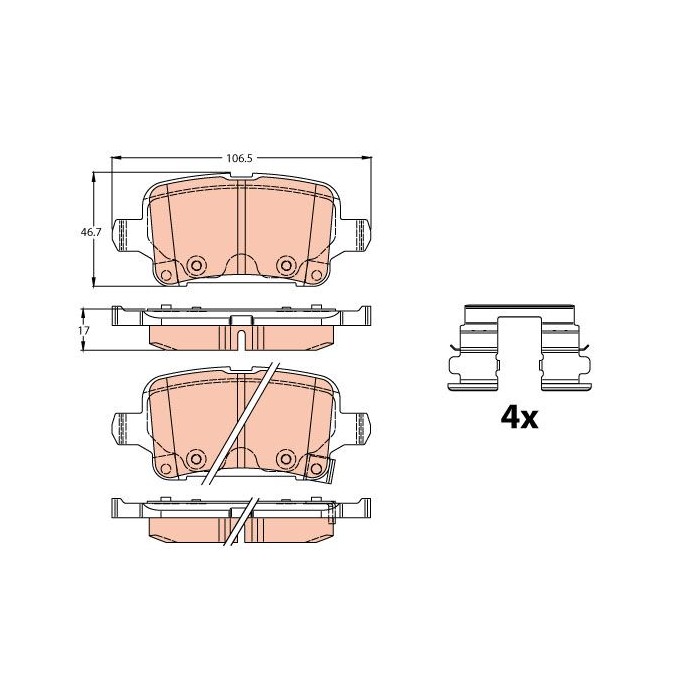 TRW Bremsbelagsatz, Scheibenbremse GDB2180