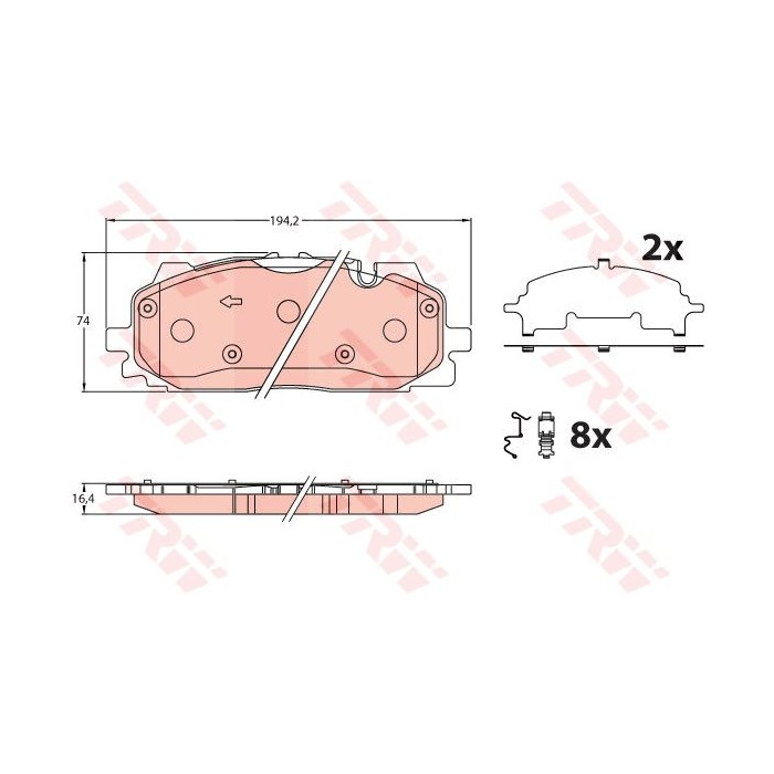 TRW Bremsbelagsatz, Scheibenbremse GDB2190