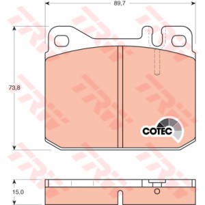 TRW COTEC Bremsbelagsatz, Scheibenbremse GDB242