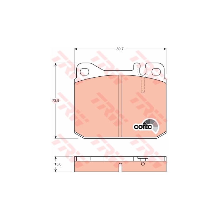 TRW COTEC Bremsbelagsatz, Scheibenbremse GDB242