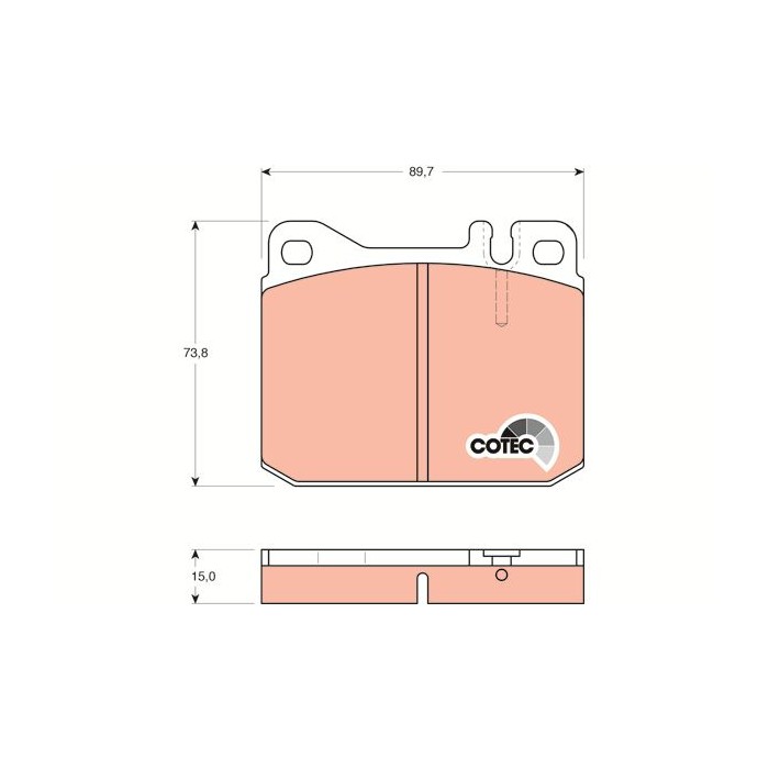 TRW COTEC Bremsbelagsatz, Scheibenbremse GDB242