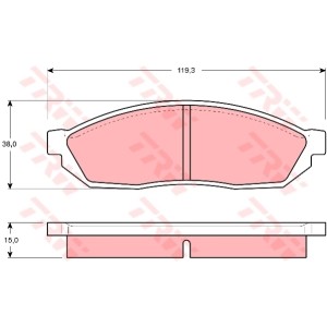 TRW Bremsbelagsatz, Scheibenbremse GDB254