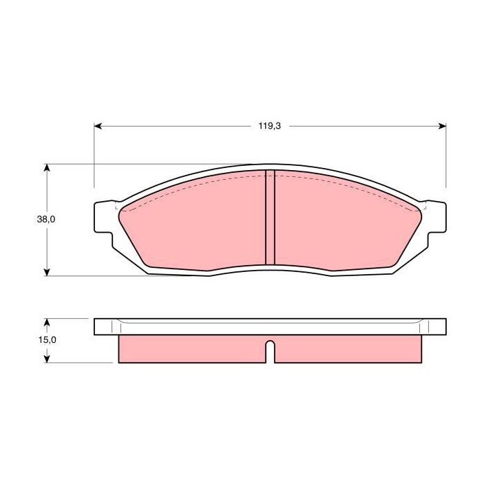 TRW Bremsbelagsatz, Scheibenbremse GDB254
