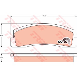 TRW COTEC Bremsbelagsatz, Scheibenbremse GDB265