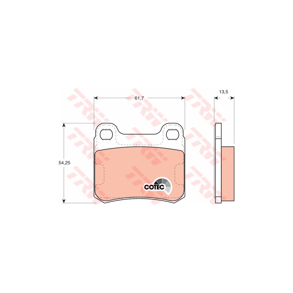 TRW COTEC Bremsbelagsatz, Scheibenbremse GDB294