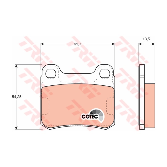 TRW COTEC Bremsbelagsatz, Scheibenbremse GDB294