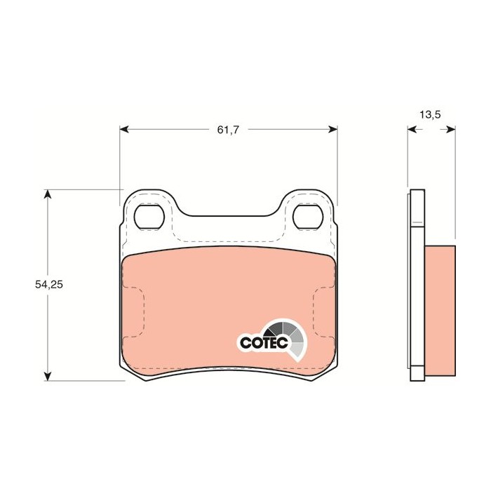 TRW COTEC Bremsbelagsatz, Scheibenbremse GDB294